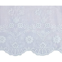 White Cotton Lace Trim Fabric 2 Yards 11.33 Inches Wide
