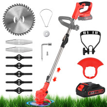 Cordless Electric Weed Wacker & Edger, 1500mAh, Adjustable Height, 3 Blades – Compatible with Yard, Lawn, Garden