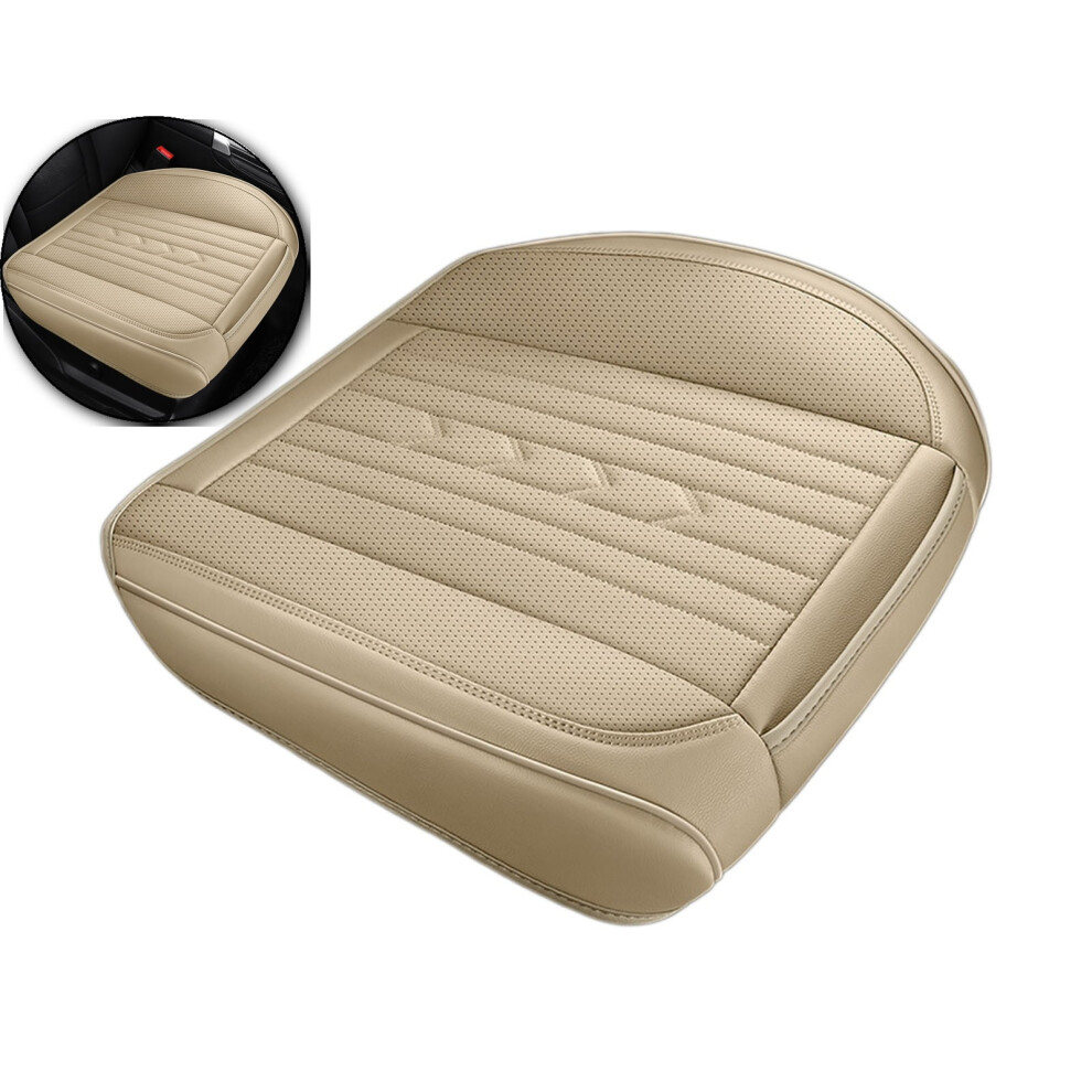 Leather Car Seat Covers Front Seat, Universal Bottom Seat Covers For Cars, Auto Breathable Waterproof Drive Seat Cover For Most Vehicles, Truck, Suv 9028731588339