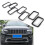 Glossy Black Car Front Grille Insert Ring Trim Cover Set 1