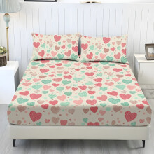 Valentine's Day Queen Bedding Set Beige 3-Piece