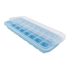 24-Cube Silicone Ice Tray with Spill-Resistant Lid, Easy Release, Stackable – Compatible with Freezer