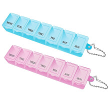 2 PCS Weekly Pill Organizer 7 Day Pill Box Organizer Medicine Box Tablet Dispenser Organiser Storage Case Portable