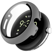 Carcasă XiHAMA compatibilă cu Google Pixel Watch4 (41 mm/45 mm) + folie de protecție pentru ecran din sticlă securizată