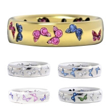 Butterfly Cubic Zirconia Ring for Women Wedding Party