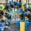 Kit per arco di palloncini giallo, nero e grigio, 60 pezzi 1