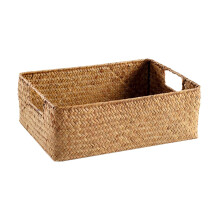 Seagrass Weaving Storage Basket Weaving Storage Basket, Paper Rope Storage Basket, Hand Woven Woven Basket Shelves Storage for Bathroom, Shelves S