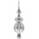 Spherical Christmas Tree Topper Silver 23 cm 1