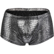 Valentijnsdagcadeau voor hem: Boxershorts voor heren met visschubprint van imitatieleer – geschikt voor alle maten
