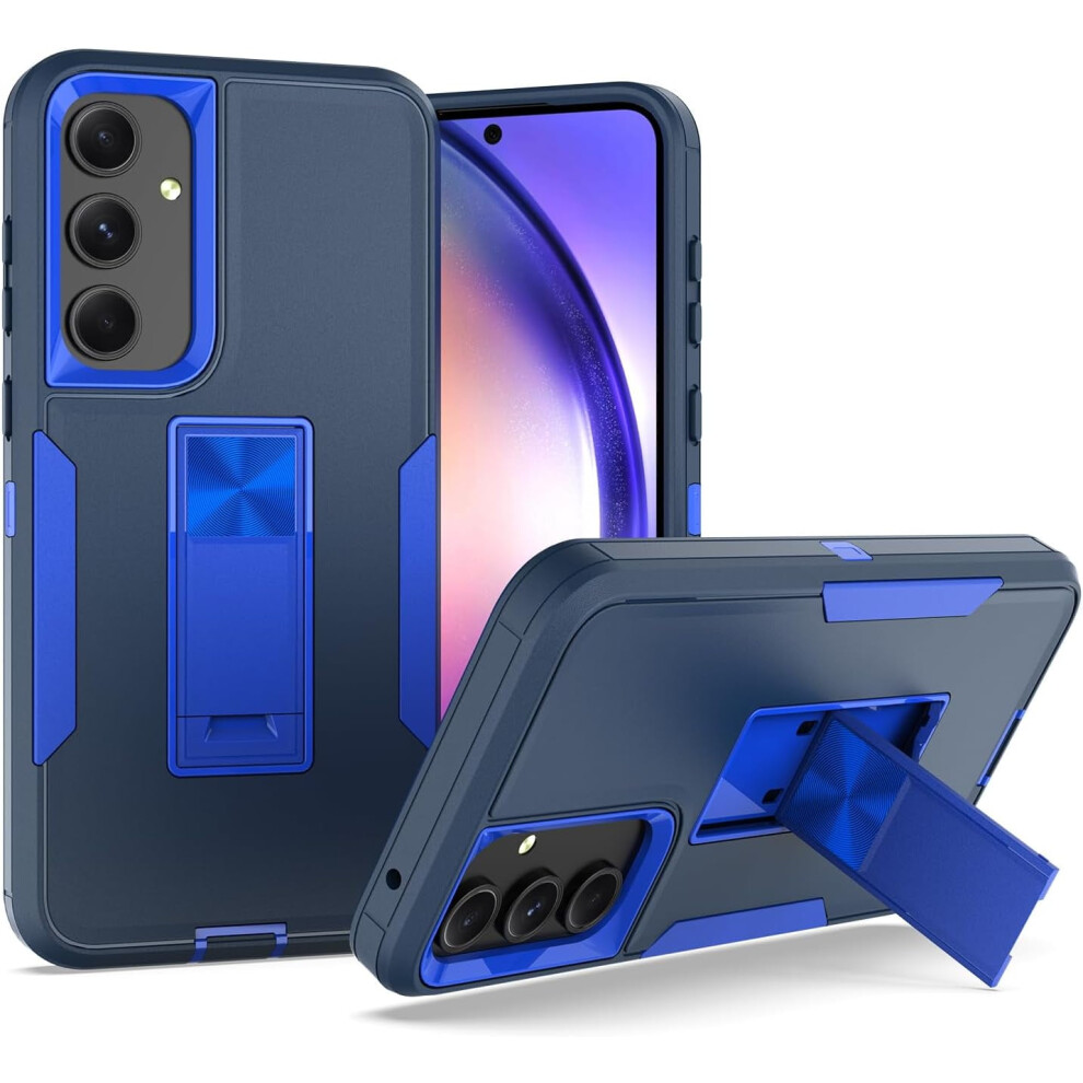Heavy Duty Kickstand Case For Samsung Galaxy A35 5G Â Military Grade Dropproof, Magnetic Stand, Shockproof, Blue 9479868126602