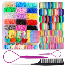 Elastic Hair Ties for Girls Colorful Baby Hair Bands Set