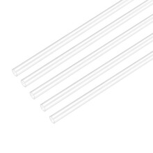 ks akrylových trubek, pevných kulatých, čirých, vnitřní průměr 7 mm, vnější průměr 10 mm, odstup 250 mm, pro lampy a lucerny, vodní