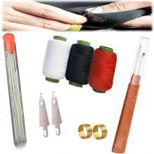 34PCS Big Eye Steel Needles Set – Long & Thin Hand Sewing, Quilting, Embroidery Kit, Stainless Steel, Thimble, Compatible with DIY