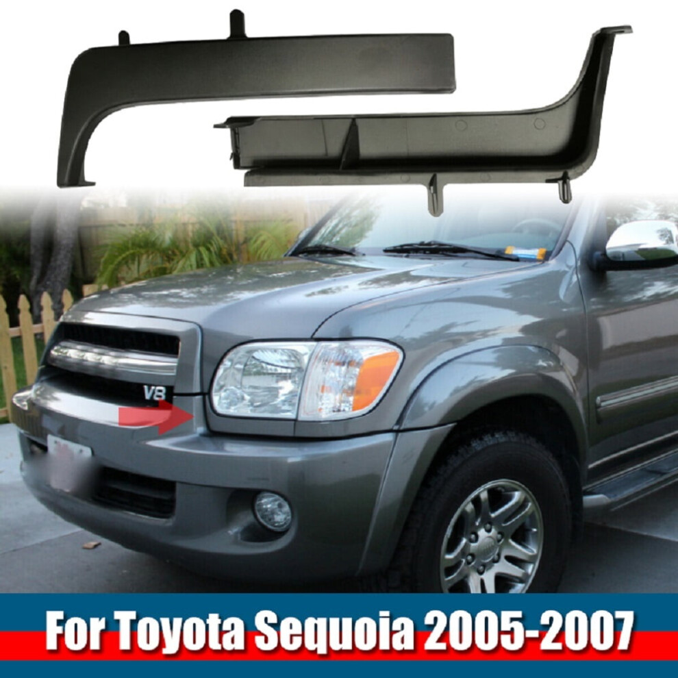 1 Pair Front Bumper Grille For Toyota Sequoia 2005-2007 Front Headlight Filler Trim Panels Bumper Filler Panel Grille 9028731244488