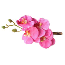 Moderiktig Dam Hårspänne med Falsk Phalaenopsis Blomma, Brudhårsaccessoar, Rosröd