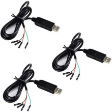 3pcs USB to TTL Serial Cable Download Cable CH340 USB to Serial Module Compatible with Arduino Raspberry Pi
