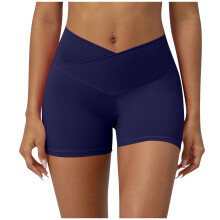 Simua Workout Biker Shorts voor dames, V-hals, hoge taille, buikcontrole, geschikt voor sporten, fitness, hardlopen en yoga.