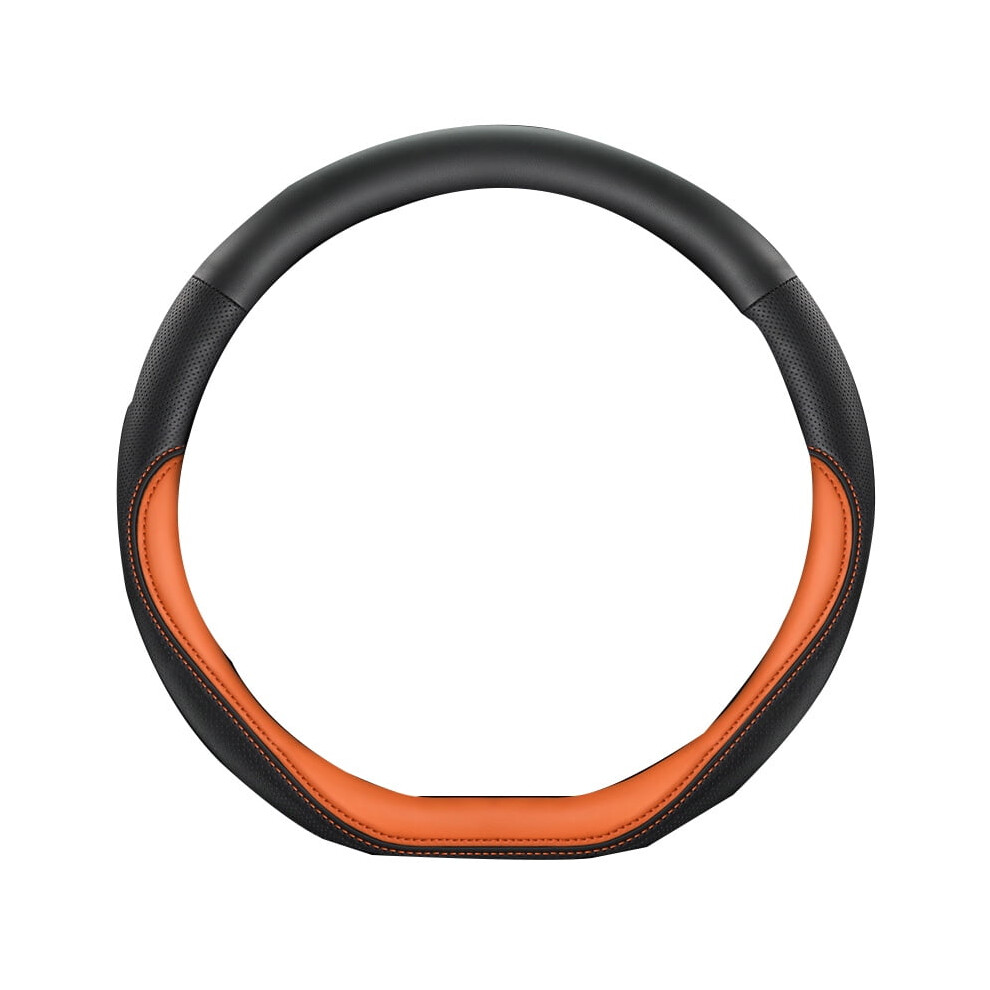Napa Universal Car Steering Wheel Cover Compatible With Toyota Corolla, Cross, Levin, Camry, Yaris, L Frontlander D-Type Orange 9028731670225