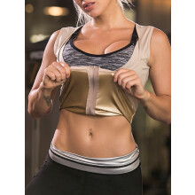 Unisex Shapewear Hot Thermo Shapewear Exercise & Workout Sauna Suit Abdominal Trainer, Upper Body Fat Burner with Zip for Weight Loss