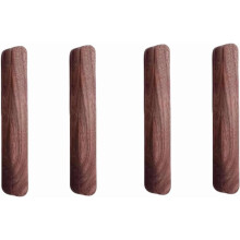 Mânere sertar, 4 buc., lemn de nuc negru, mânere lungi pentru uși, extinse, mânere pentru sertar de dulap din lemn, distanță de 192 mm pentru