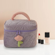 Grote make-uptas | Toilettasje | Draagbare make-uptas met soepele ritssluiting, ademende stof en vakjes | 23x16x15,5 cm voor op reis