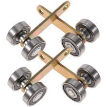 4pcs Lengthened 2 Wheels Trolley Assembly Sliding Cabinet Door Pulley Roller