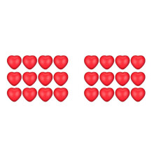 24 Palline Antistress un Forma di Cuore Rosso per San-, Palline Antistress per Ricompensa Carnevale Scolastico, Riempitivi per Sacchetti