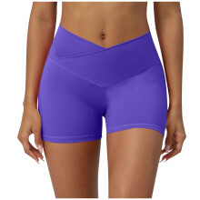 Simua Workout Biker Shorts voor dames, V-hals, hoge taille, buikcontrole, geschikt voor sporten, fitness, hardlopen en yoga.