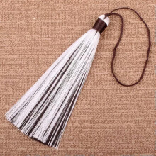 12cm Exquisite two-tone Tassel Hanfu Hanging Pendant Fan Tassel Sachet Ornament-13# Coffee