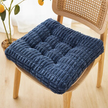 Cojín de asiento elástico de pana de 40 x 40 cm (15,75 x 15,75 pulgadas), cojín de tiras de pana, almohada de suelo de espuma viscoelástica de