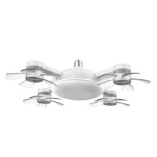 Moderne 20" smart takvifte med lys, justerbar i 3 farger og 4 moduser, kompatibel med Alexa/Google