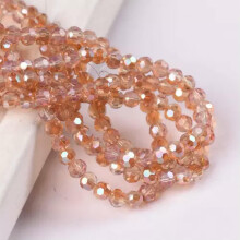 200pcs 4mm Round Ball 32 Facets Crystal Glass Loose Spacer Beads Lot Wholesale-Opal & Wine