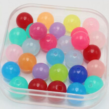 100 Mixed Jelly Colour Acrylic Smooth Ball Round Beads 10mm Jewelry Making