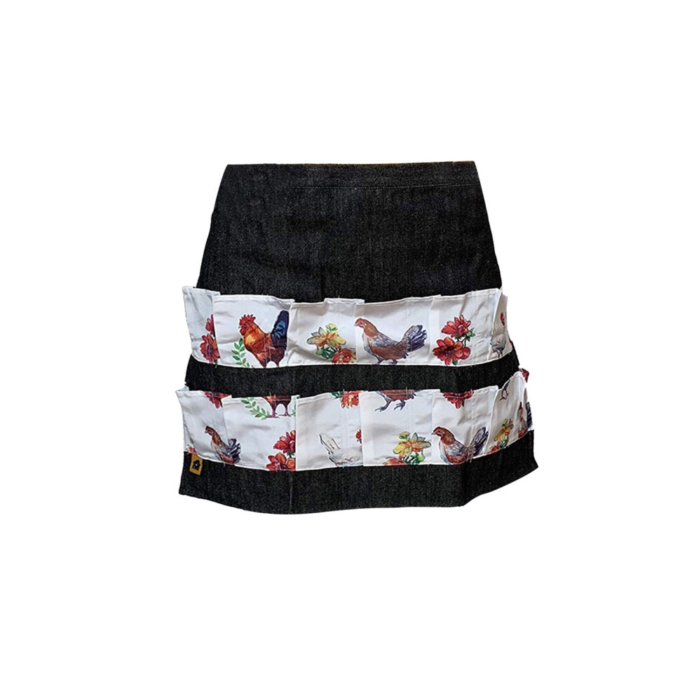 Deep Pocket Egg Collecting Apron, Farmhouse Style Multi-Pocket Carrier For Chicken, Duck & Goose Eggs Â Adult Utility Apron 9028731729510