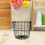 1Pc Black Metal Clothes Storage Container Large Capacity Hollow Design 1