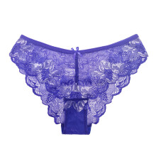 Women's Lace Underwear Low-Rise Panties See Through Comfy Threaded Lace Thong Breathable Soft Stretchy