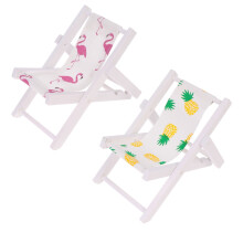 White Mini Wood Beach Chair for Kids with Phone Holder
