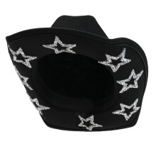Western Cowboy Hat For Men Women With 8 Glittering Rhinestone Stylish Party Hat Full Rhinestone Decorations Durable And Fashionable Accessory
