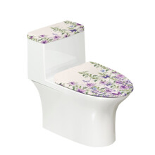 Zestaw 2-częściowy: pokrywa deski sedesowej i zbiornika Floral Butterfly Purple – miękki, uniwersalny, kompatybilny z większością toalet