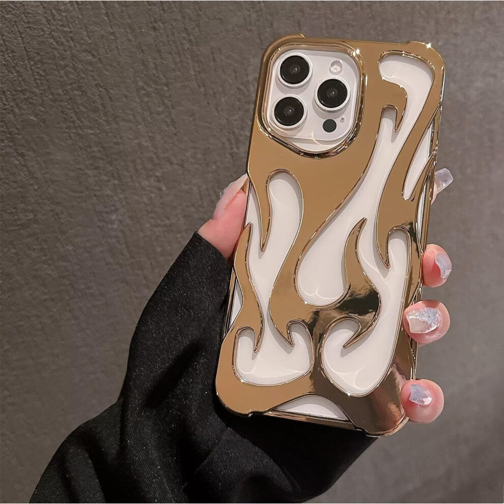 Iphone 14 Pro Case (6.1") – Electroplated Glossy Flame Design, Hollow Heat Dissipation, Shockproof, Luxury Protection – Compatible With Iphone 14 9479868126794