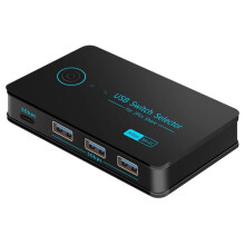 New USB3.0 KVM  Hotkey Switcher for PC Keyboard Mouse Printer 2 PCs Sharing 4 Devices Shared Controller 5Gbps