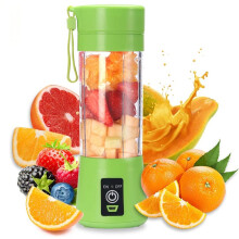 Bærbar USB-genopladelig blender med 6 knive i rustfrit stål – Smoothie- og juicemixer til shakes, proteindrikke, rejser, fitnesscenter, kontor,