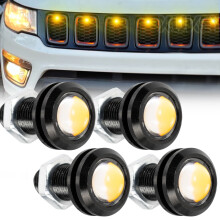 4x Universal 12V Front Grille Light Amber Led Eagle Eye Bulb Running Truck Lamp