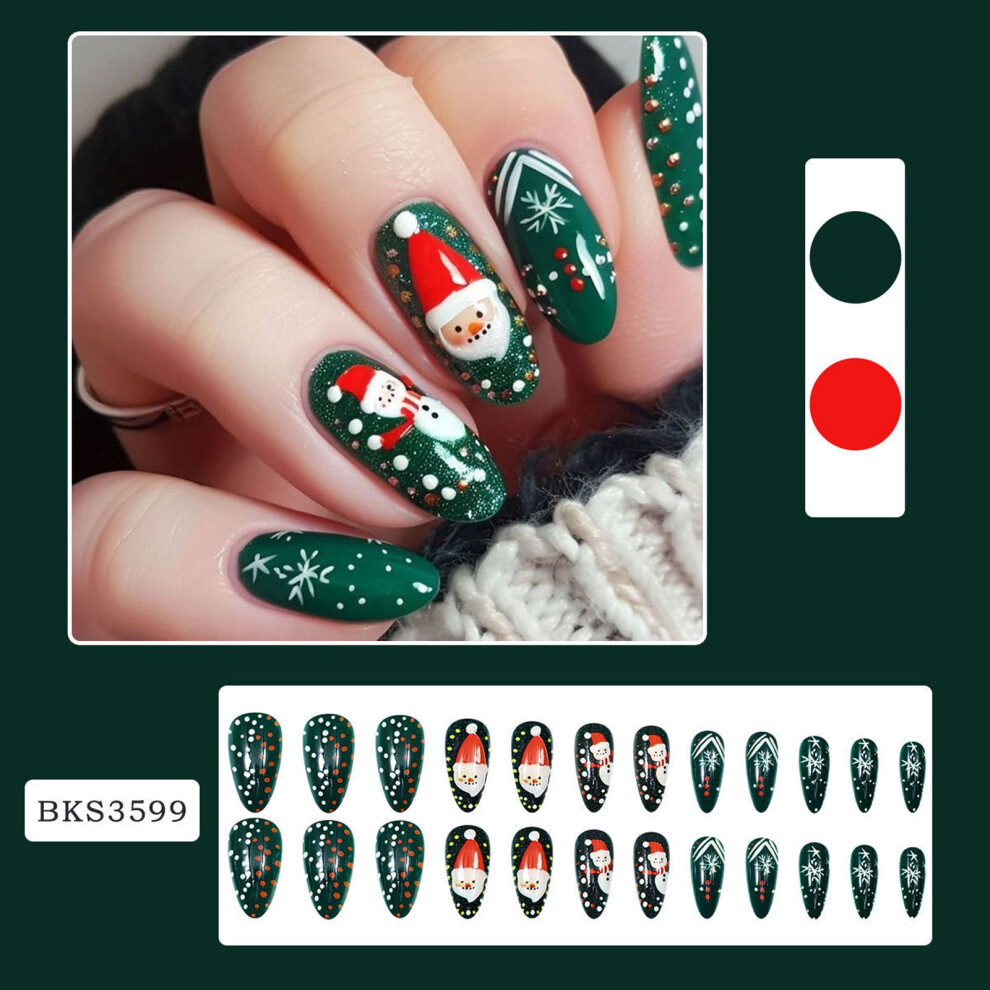 Manicure Tools & Wearable Christmas False Nails Kit for Beginners â Compatible with Standard Nail Systems