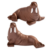 Ocean Animals Figures Sticker Set Light Brown 2 Pcs