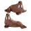 Ocean Animals Figures Sticker Set Light Brown 2 Pcs 1
