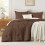 Brown Boho Comforter Set Full Size 3-Piece Tufted Chevron 1