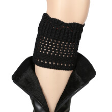 Women Crochet Knit Leg Warmers Knee Cuff for Winter