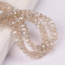 200pcs 4mm Round Ball 32 Facets Crystal Glass Loose Spacer Beads Lot Wholesale-Coated Champagne