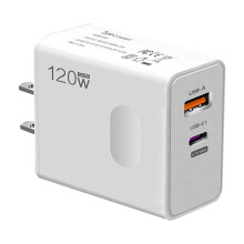 USB C Wall Charger, 120W 2-Port Fast Charging Block USB C & USB A Fast Charging Adapter for Phones 15/14/13/12/11/Pro Max/XS/XR, Tablets & Laptops